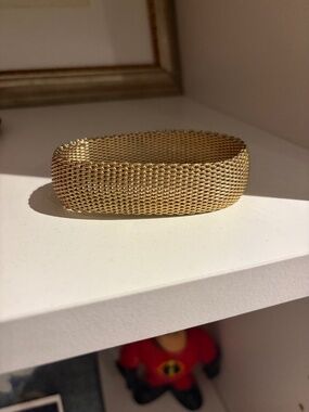 Gold color mesh bracelet